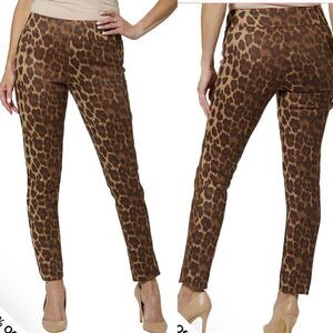 NWT Krazy Larry Animal Print Pull-on Ankle Pants Size 4